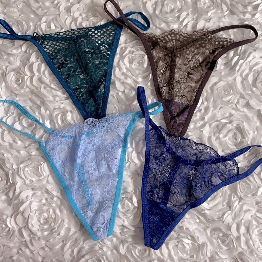Bundle of 4 new g string lace panties